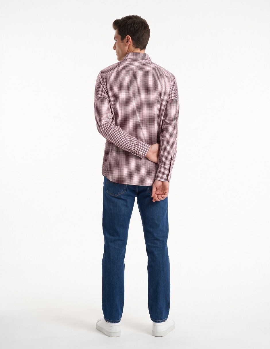 Camisa casual de algodón manga larga para hombre 2
