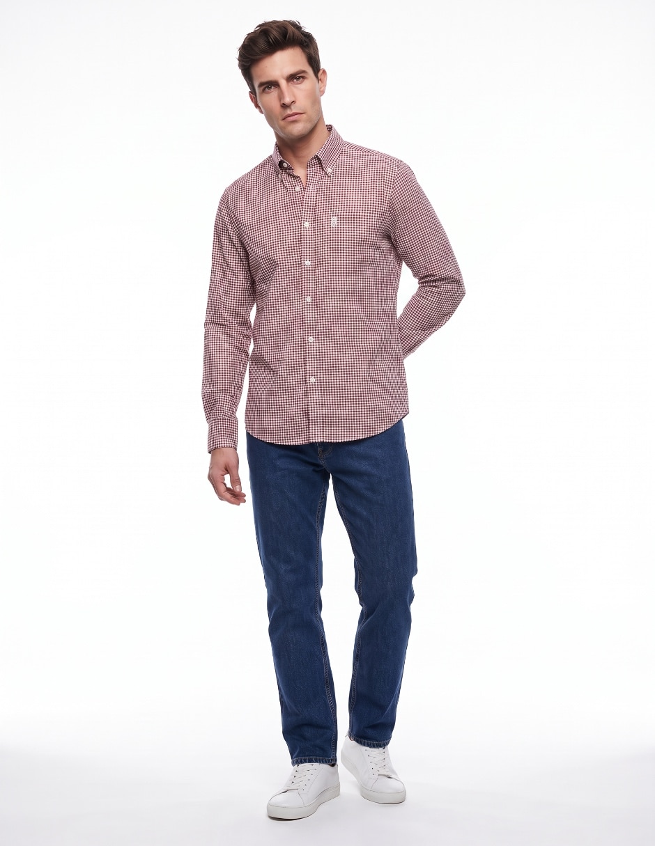 Camisa casual de algodón manga larga para hombre 3