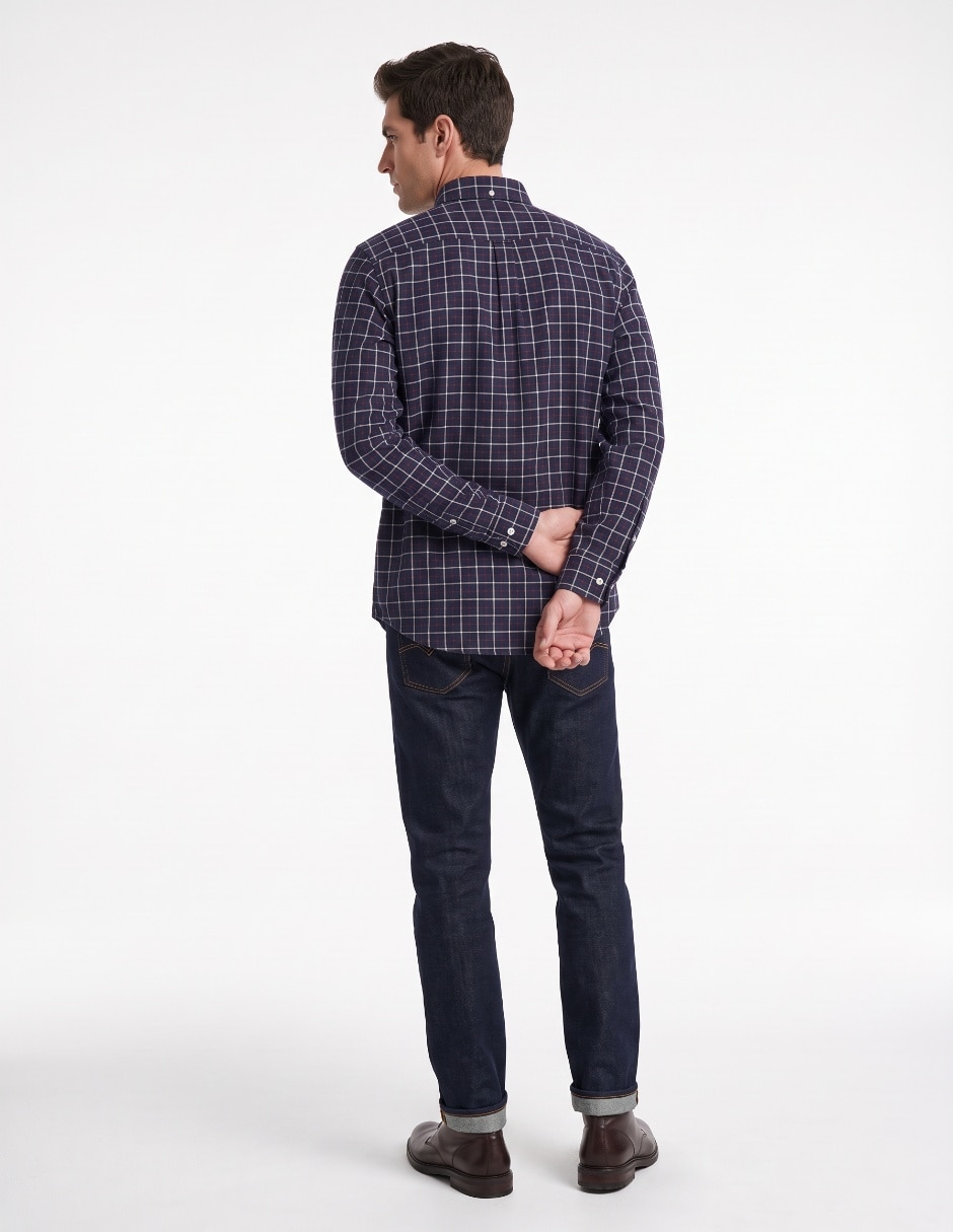 Camisa casual de algodón manga larga para hombre 2