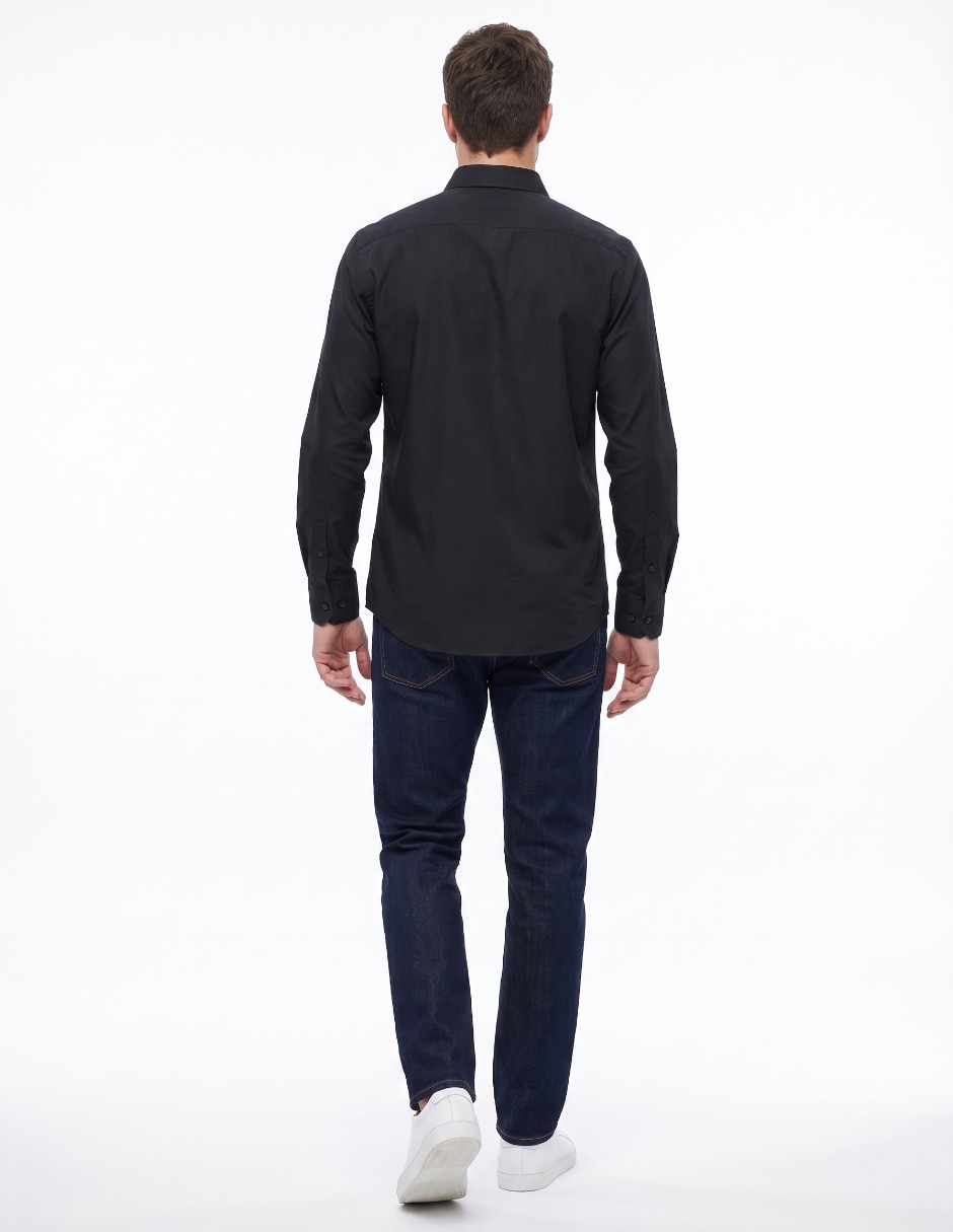 Camisa casual de algodón manga larga para hombre 2