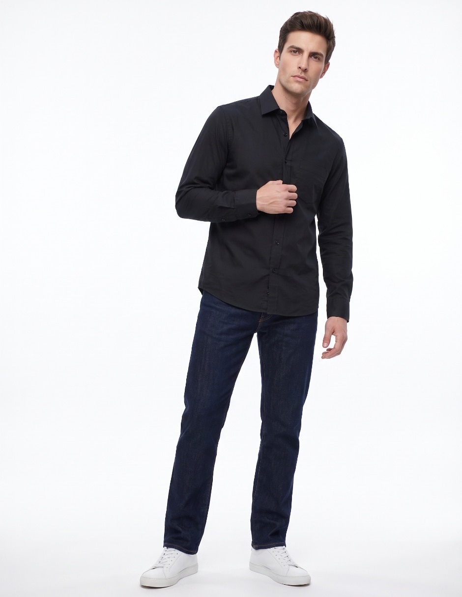 Camisa casual de algodón manga larga para hombre 3