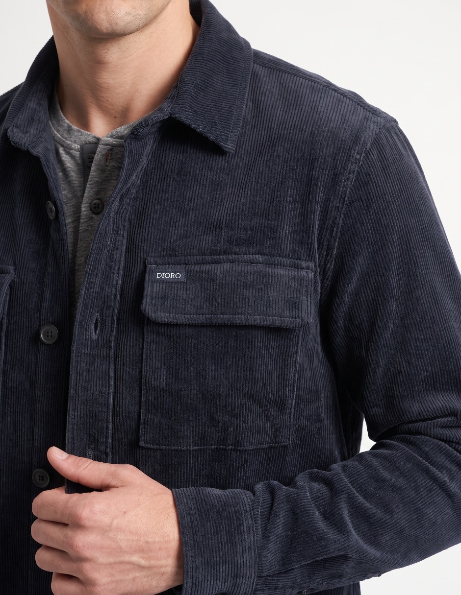 Camisa casual de algodón manga larga para hombre 4