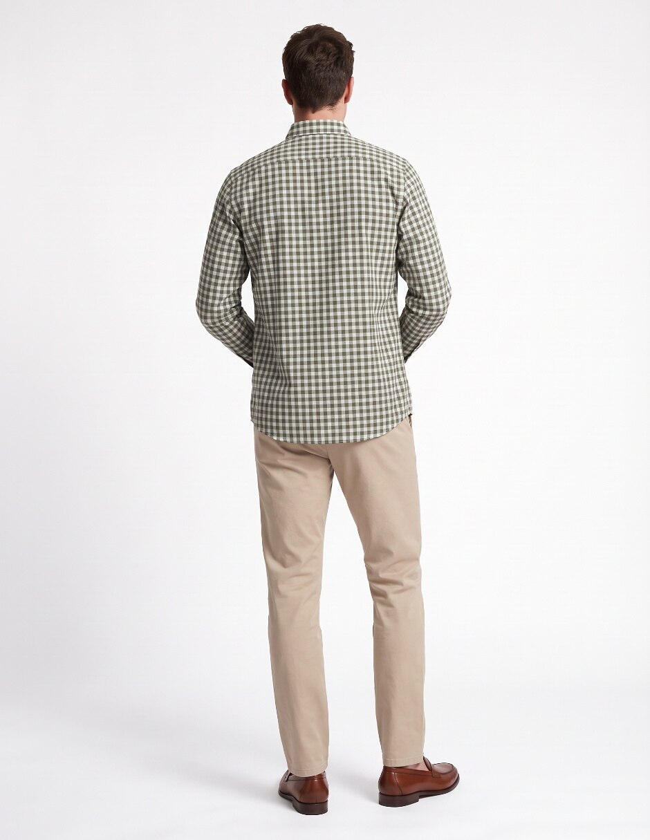 Camisa casual de algodón manga larga para hombre 2