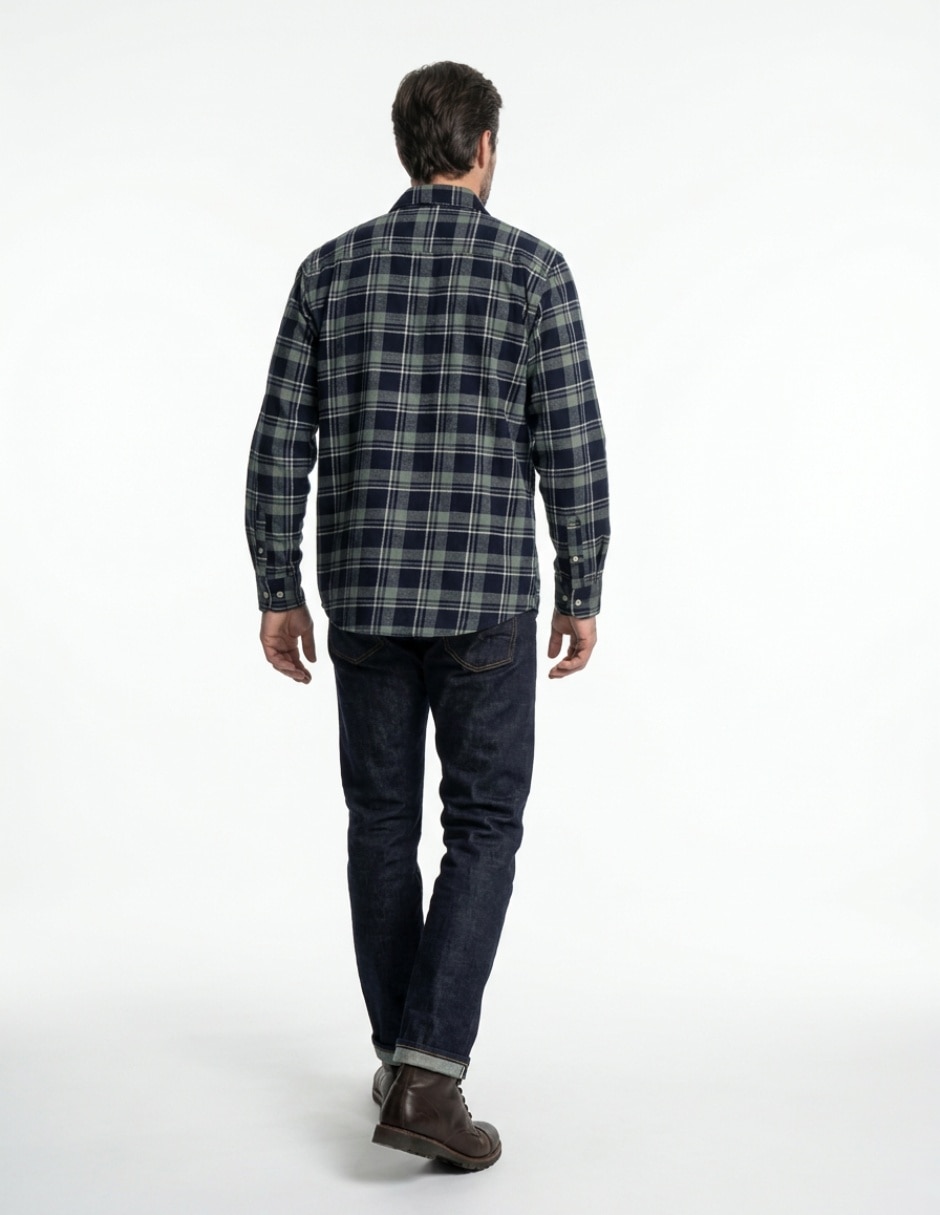 Camisa casual manga larga para hombre 2