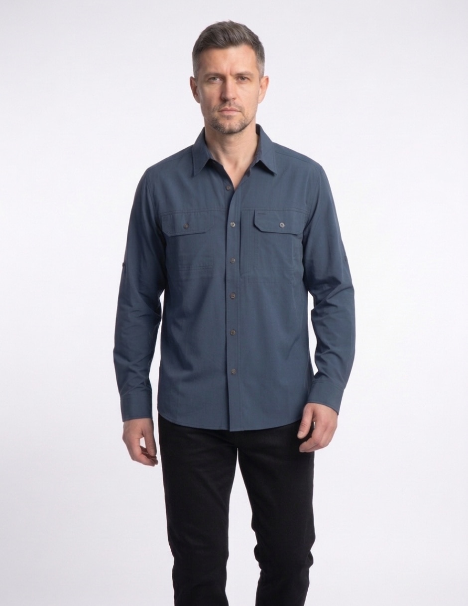 Camisa casual manga larga para hombre Camisa casual manga larga para hombre