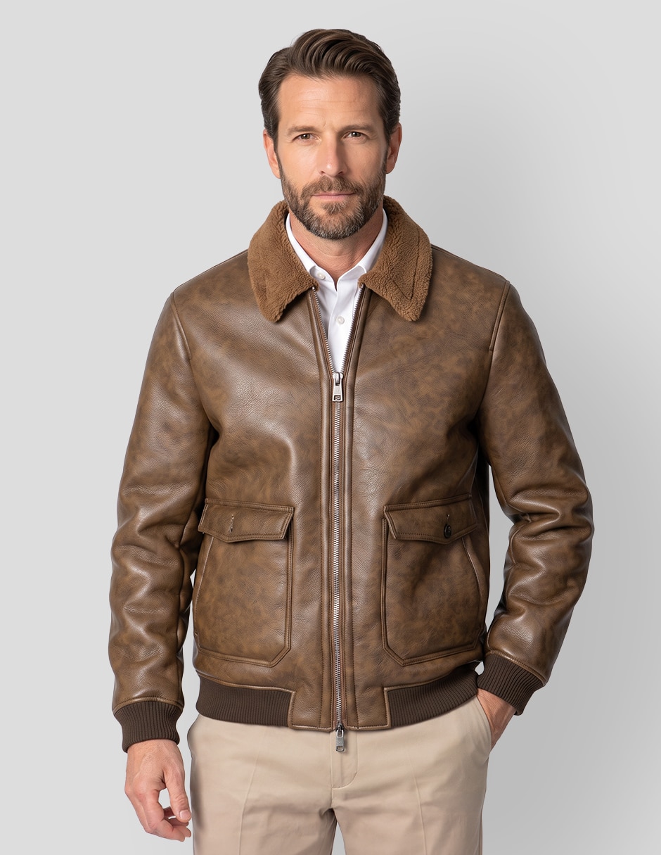 Chamarra casual con bolsillos para hombre Chamarra casual con bolsillos para hombre