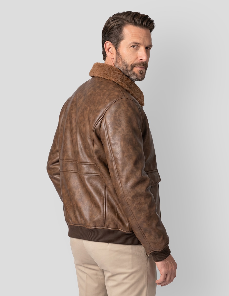 Chamarra casual con bolsillos para hombre 2