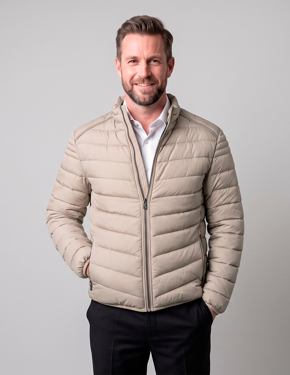 Chamarra casual capitonada para hombre Chamarra casual capitonada para hombre