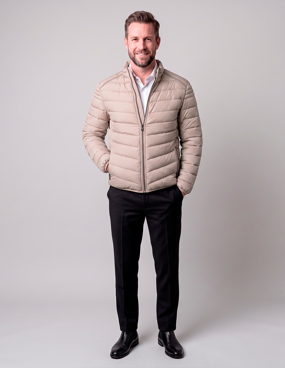 Chamarra casual capitonada para hombre 5