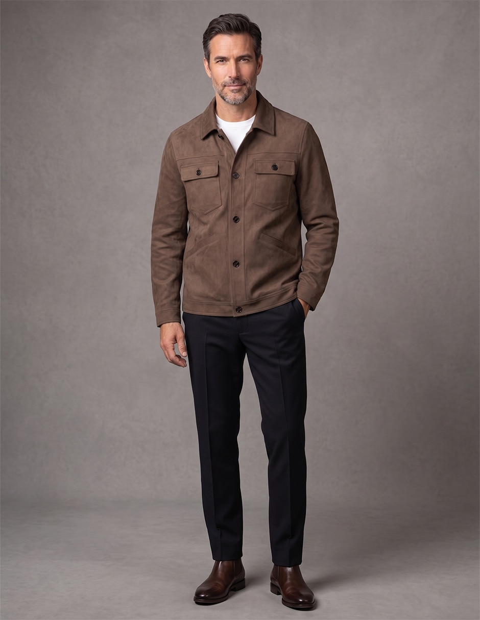 Chamarra casual con bolsillos para hombre 4