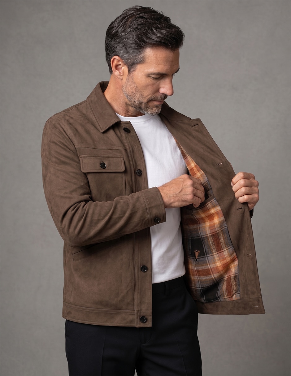 Chamarra casual con bolsillos para hombre 5