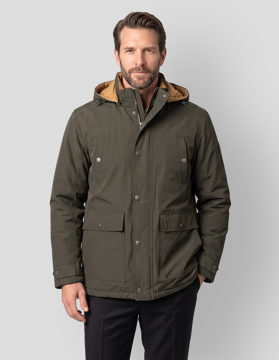 Chamarra cazadora reversible para hombre
