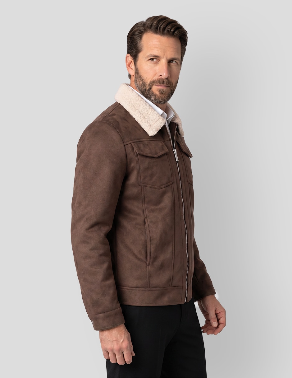 Chamarra casual con bolsillos para hombre 2