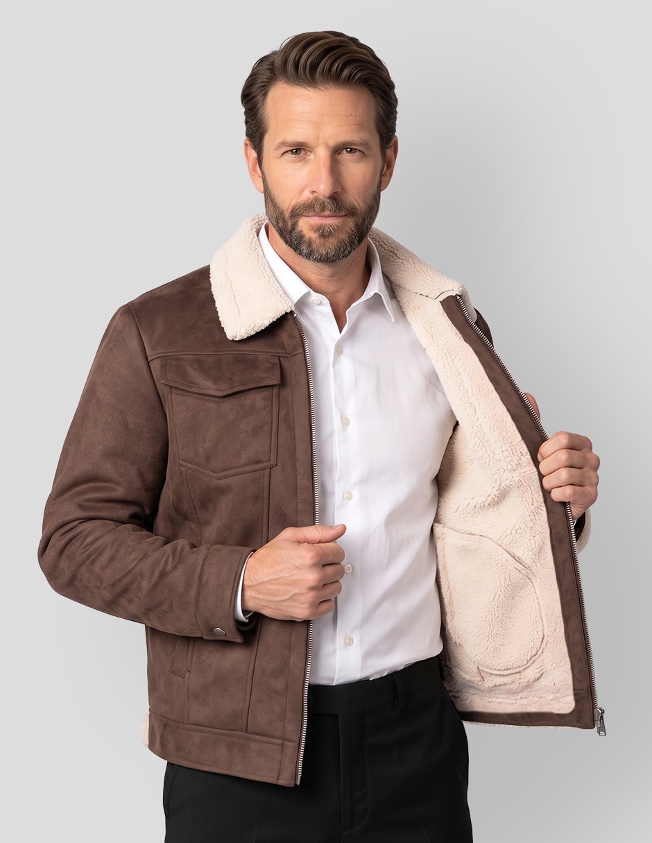 Chamarra casual con bolsillos para hombre 4