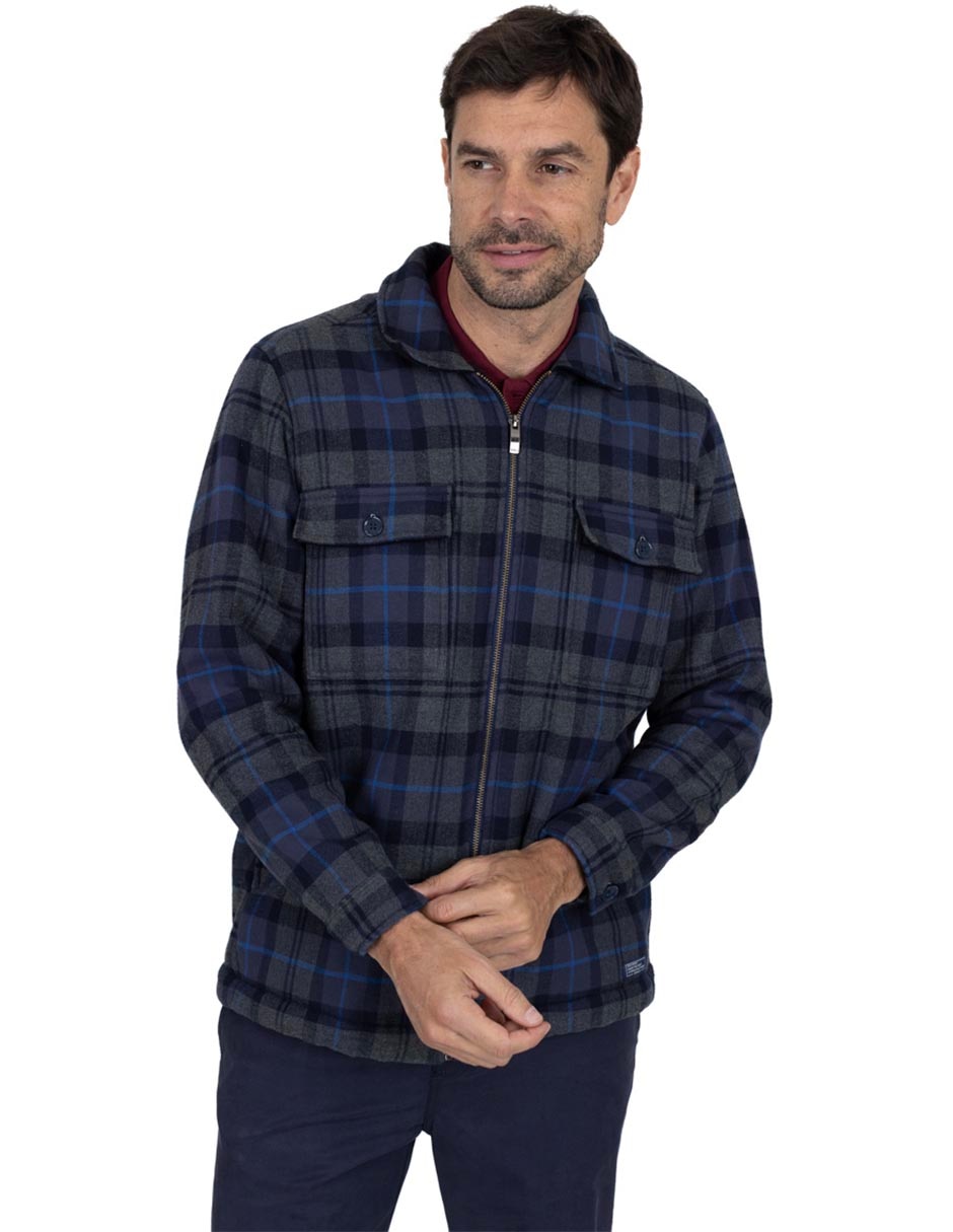 Chamarra casual con bolsillos para hombre Chamarra casual con bolsillos para hombre