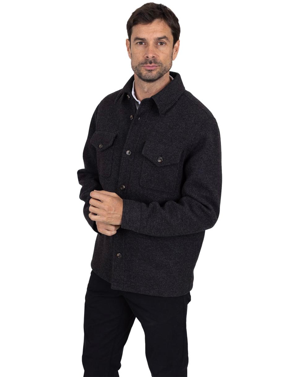 Chamarra casual con bolsillos para hombre