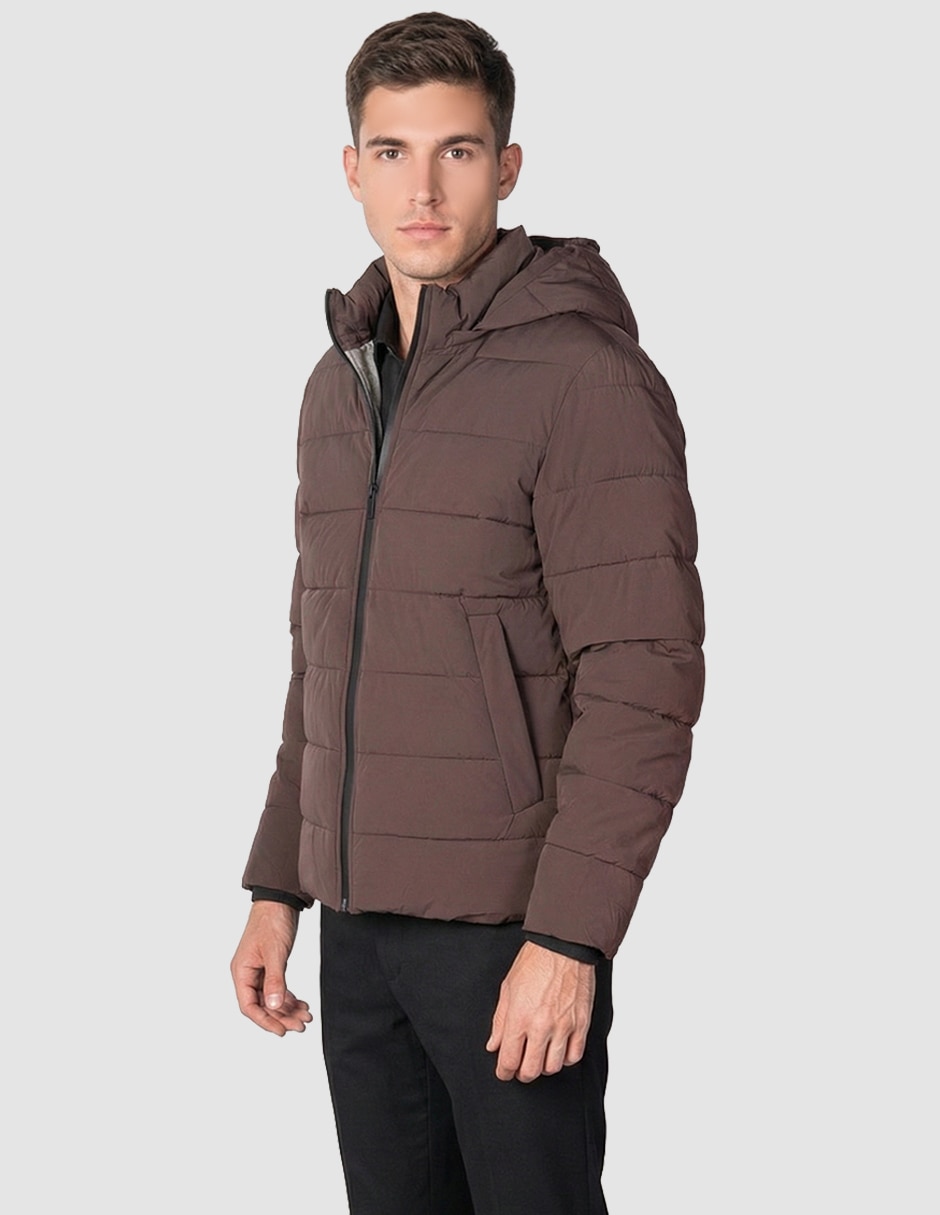 Chamarra capitonada con bolsillos para hombre 2