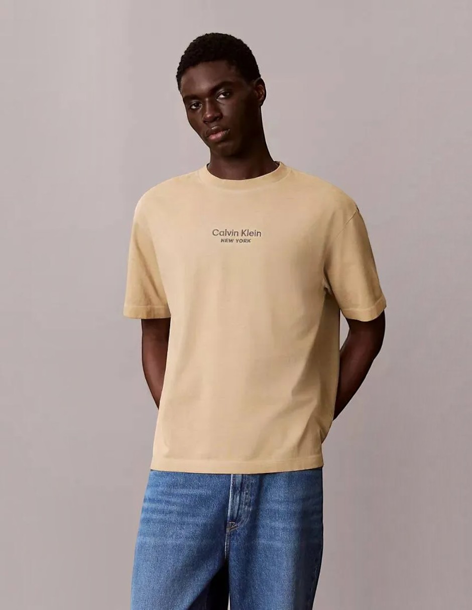 Playera New York cuello redondo para hombre