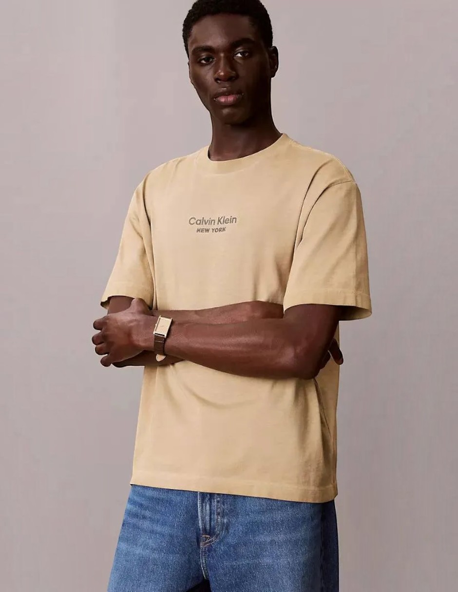 Playera New York cuello redondo para hombre