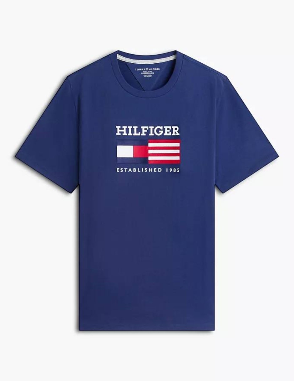 Playera Bandera Azul cuello redondo para hombre 3