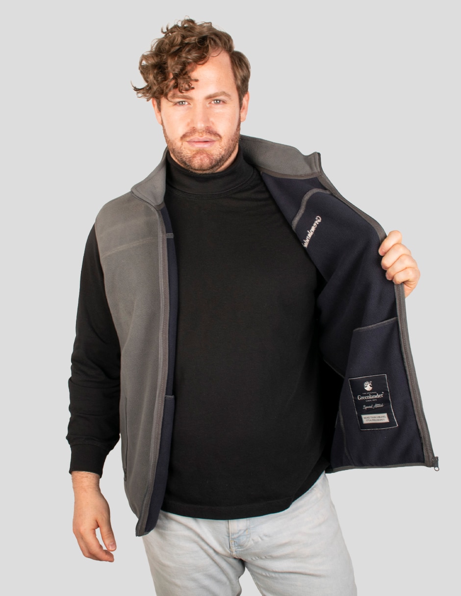 Chaleco polar fleece con bolsillos para hombre 4