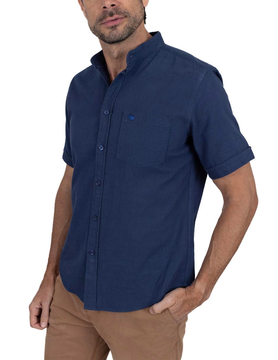 Camisa casual de algodón manga larga para hombre