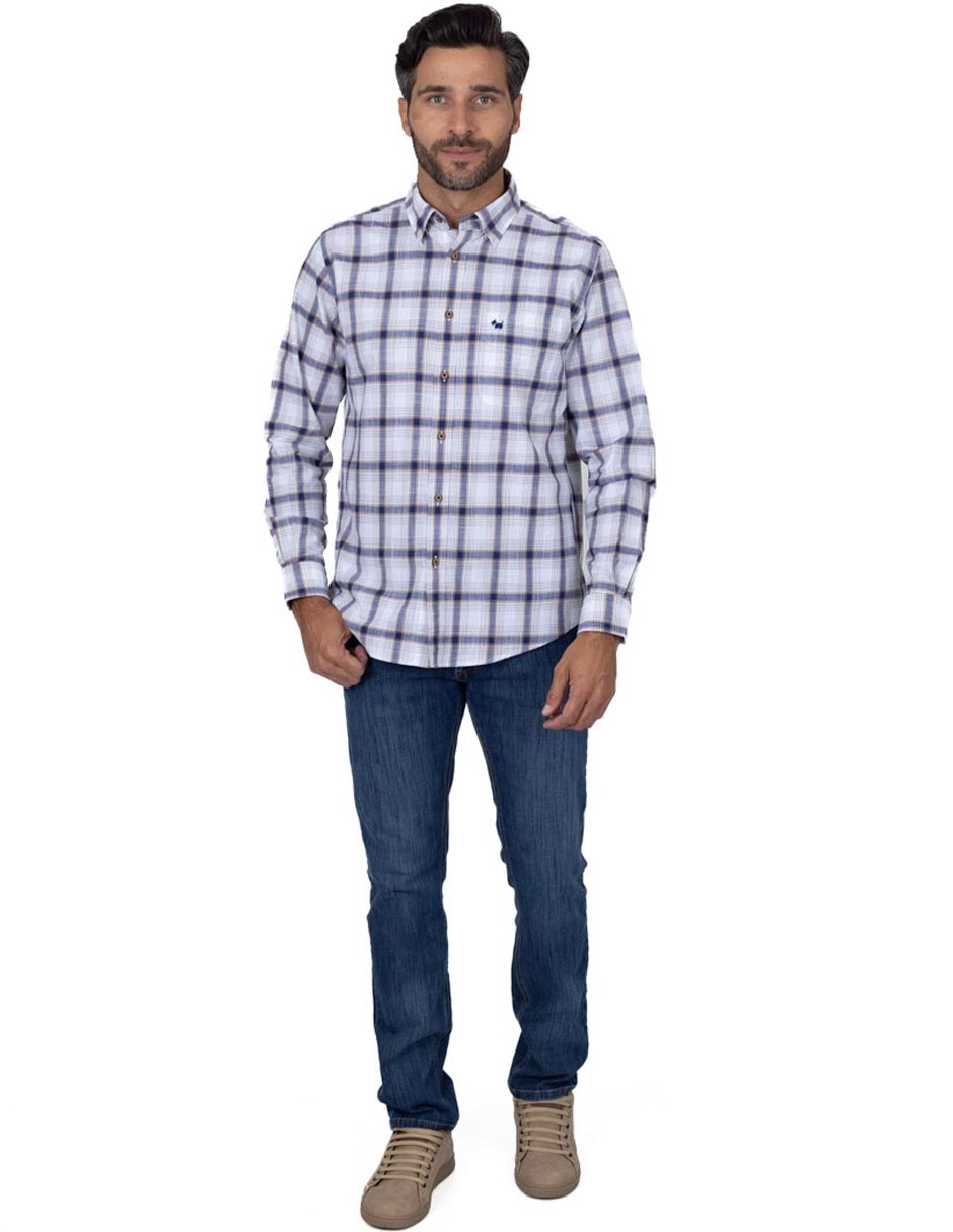 Camisa casual de algodón manga larga para hombre 2