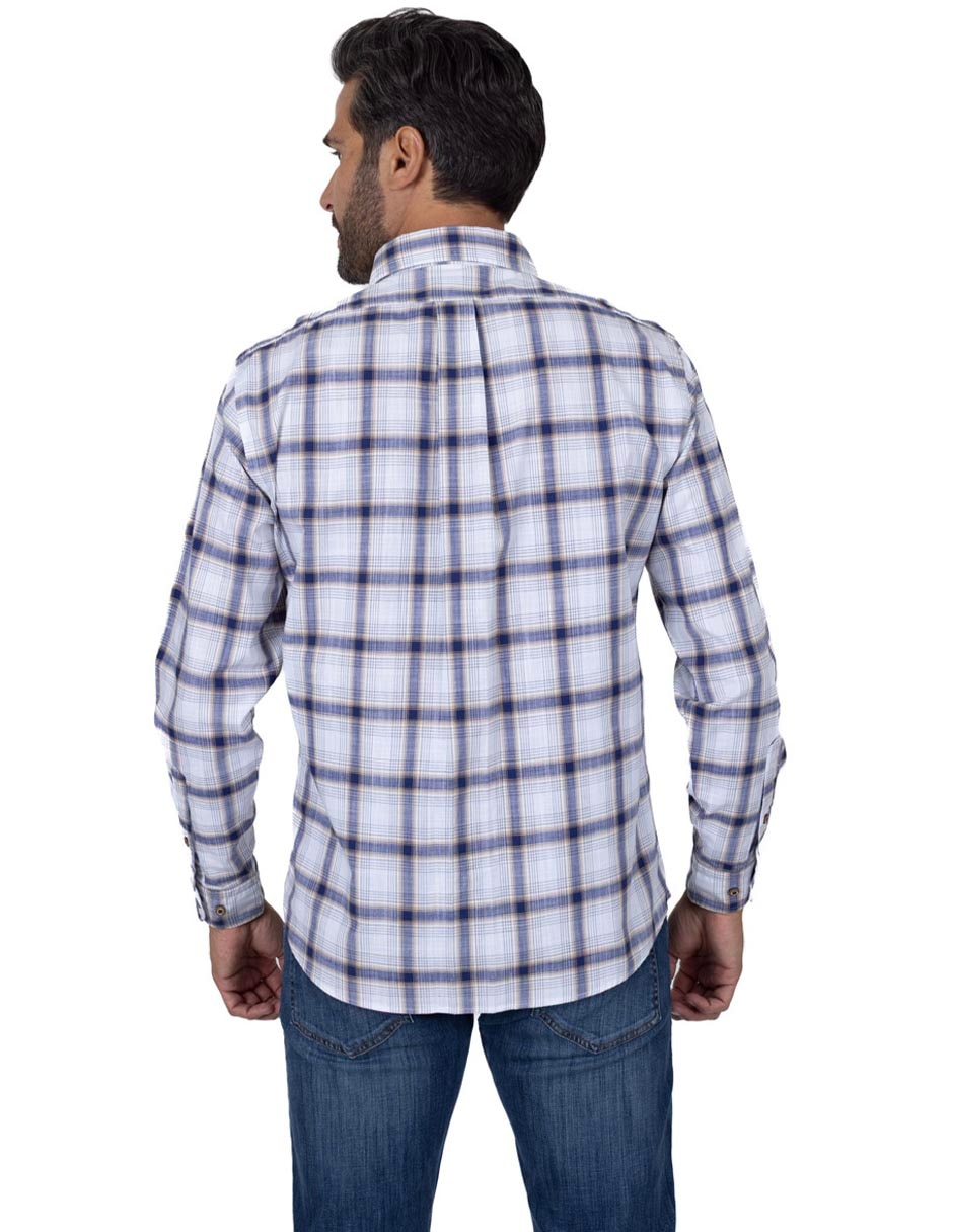 Camisa casual de algodón manga larga para hombre 3