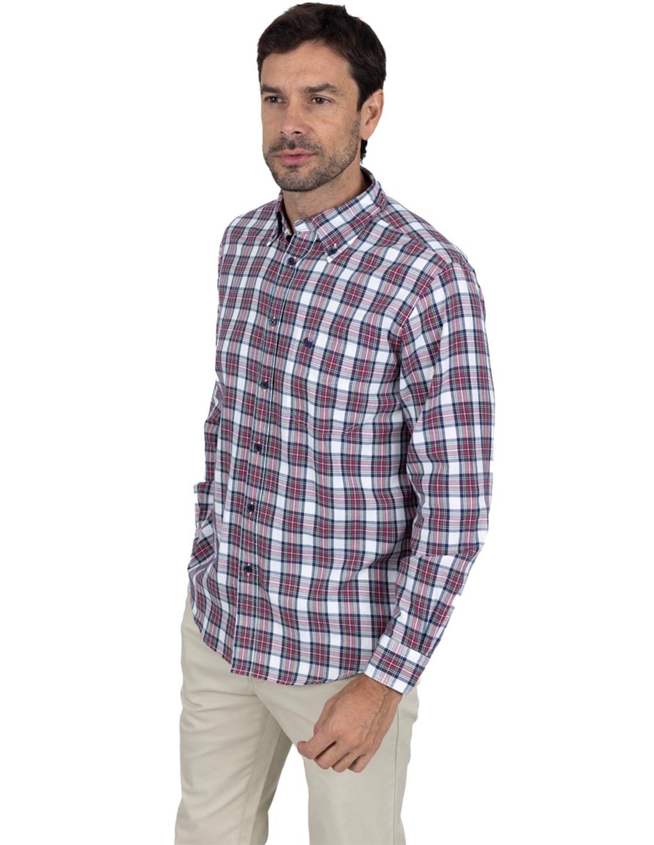Camisa casual de algodón manga larga para hombre Camisa casual de algodón manga larga para hombre