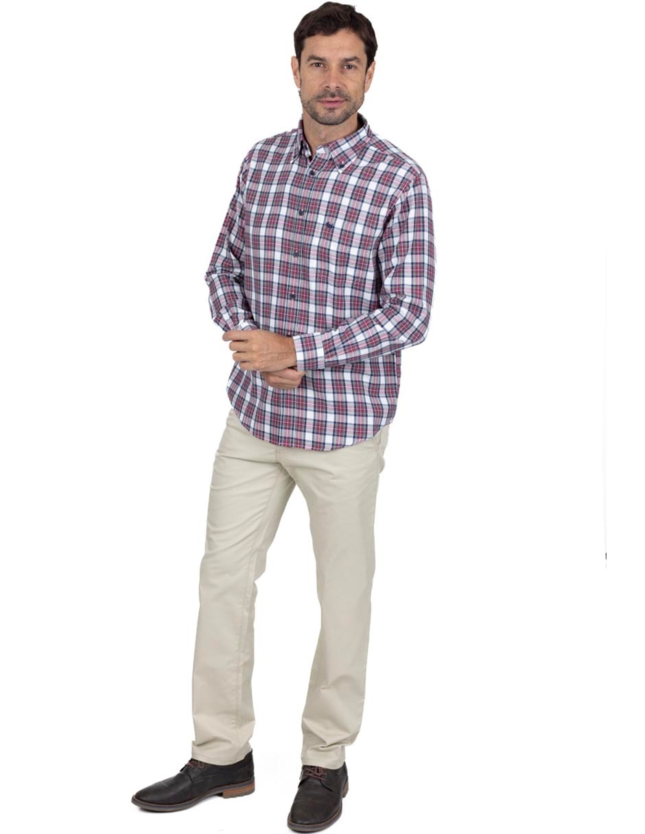 Camisa casual de algodón manga larga para hombre 2