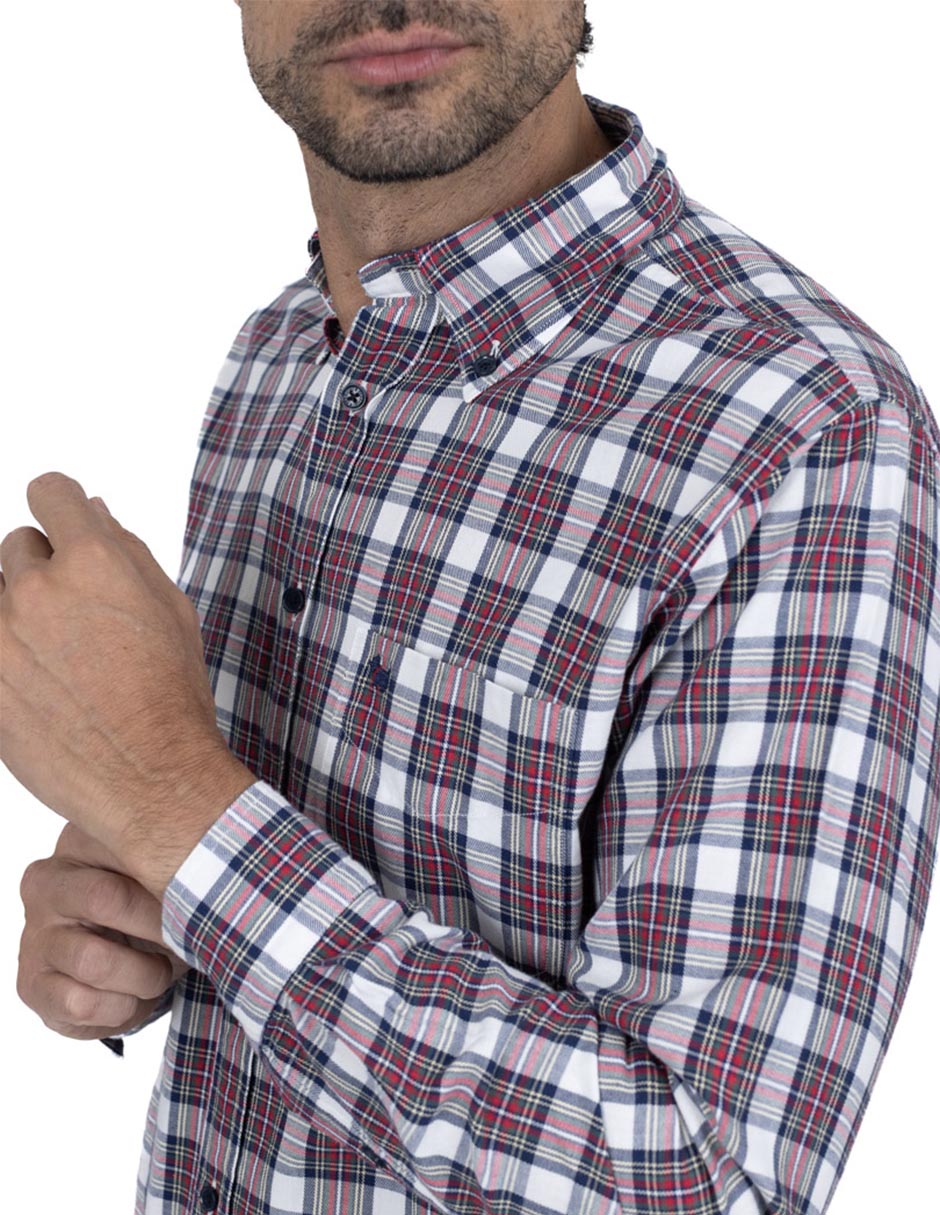 Camisa casual de algodón manga larga para hombre 4