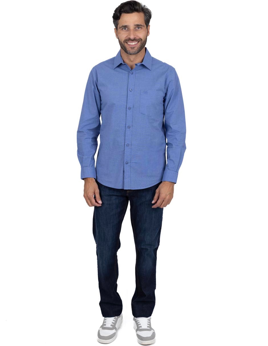 Camisa casual de algodón manga larga para hombre 2