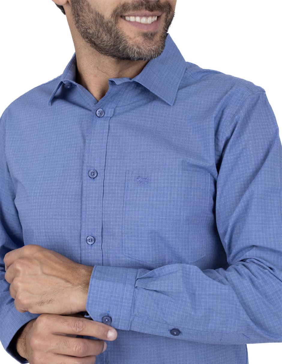 Camisa casual de algodón manga larga para hombre 4