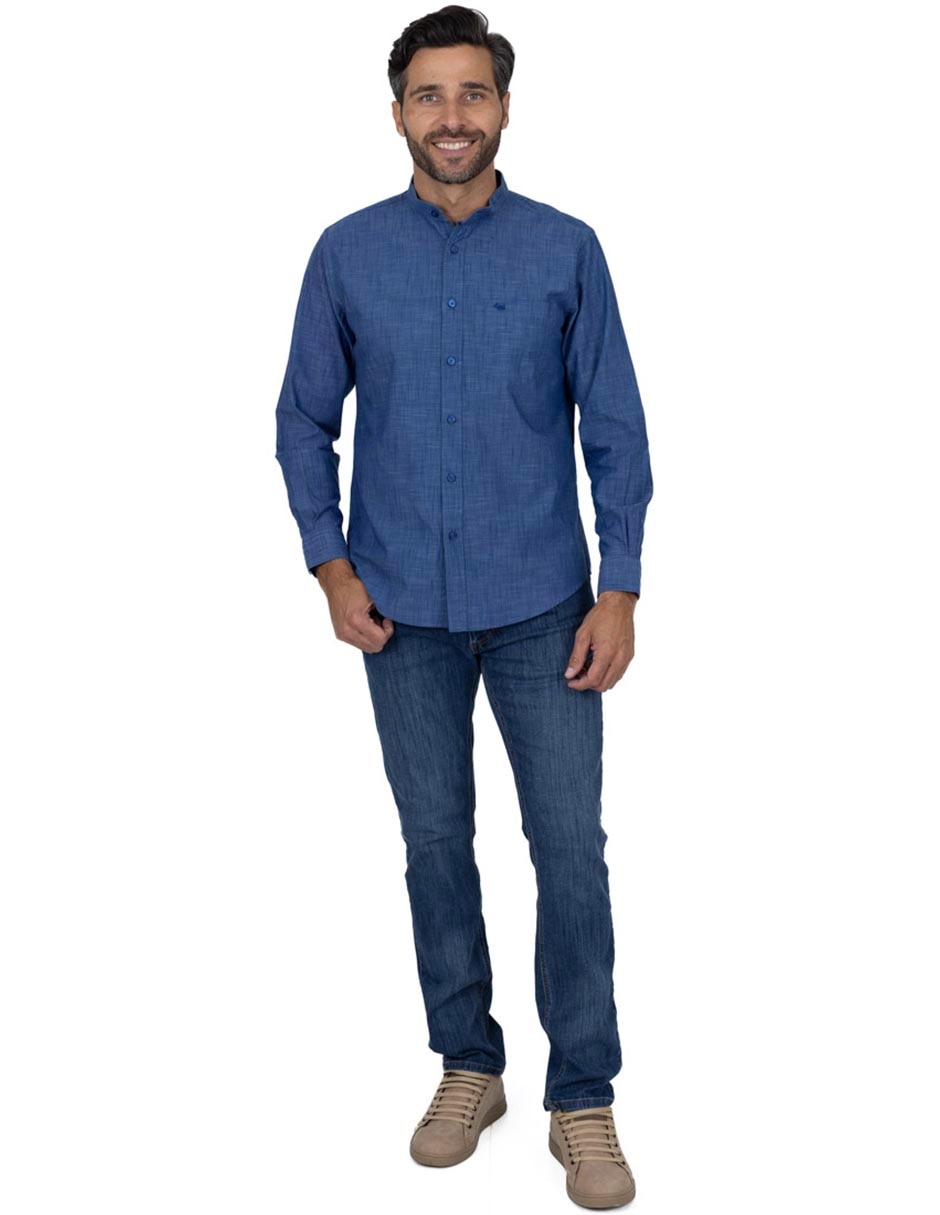Camisa casual manga larga para hombre 2