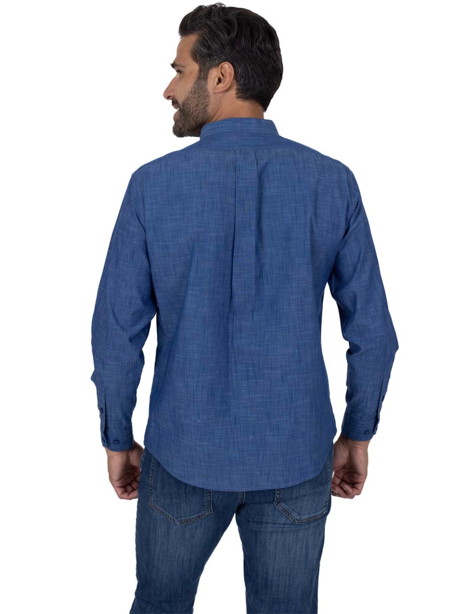 Camisa casual manga larga para hombre 3