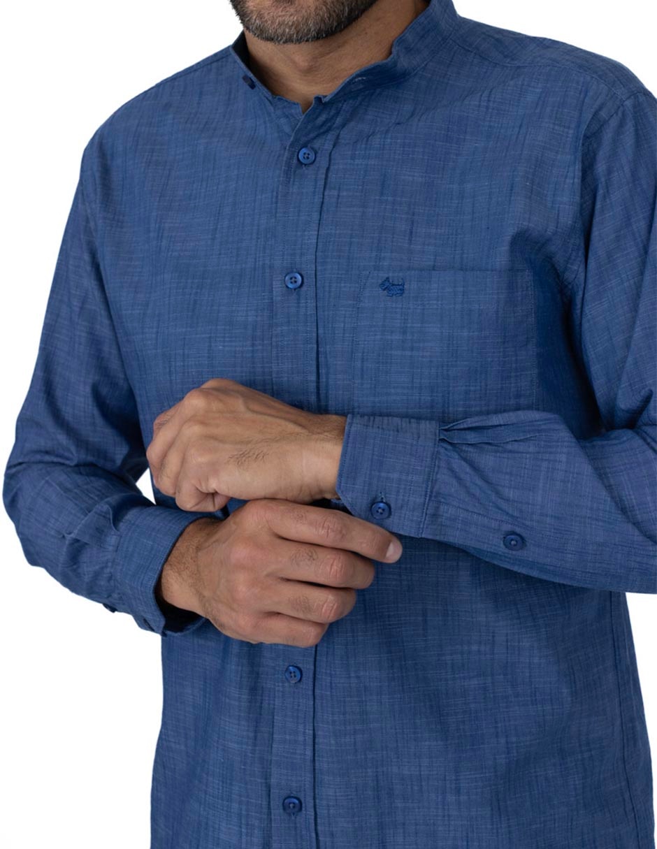 Camisa casual manga larga para hombre 4