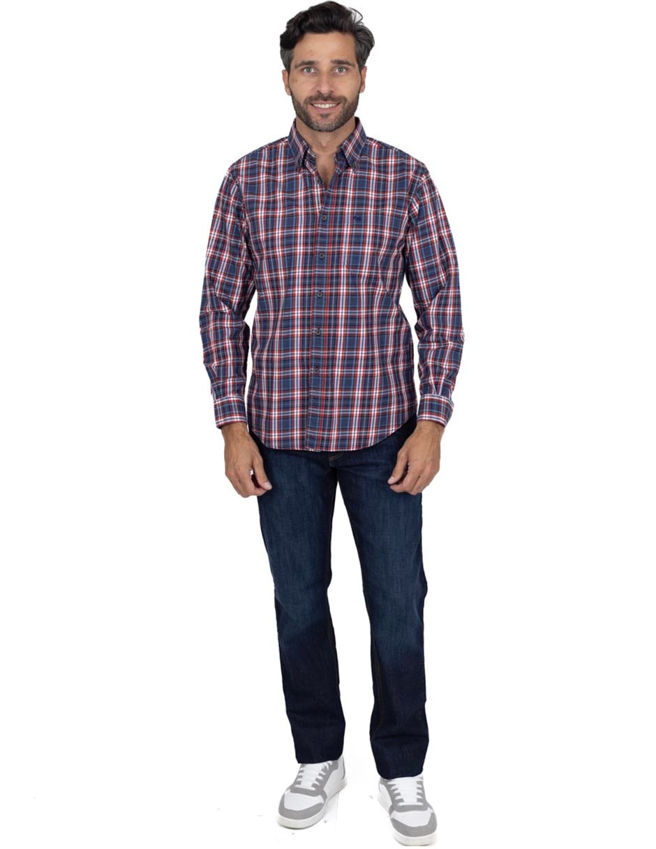 Camisa casual de algodón manga larga para hombre 2