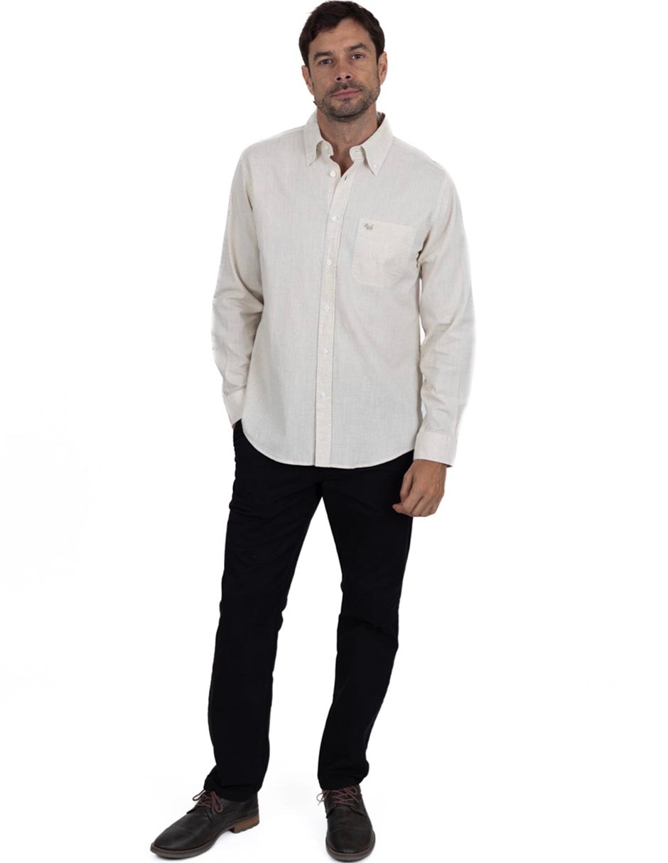 Camisa casual manga larga para hombre 2