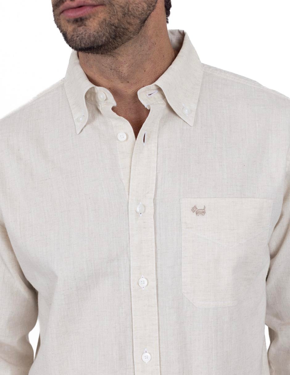 Camisa casual manga larga para hombre 4