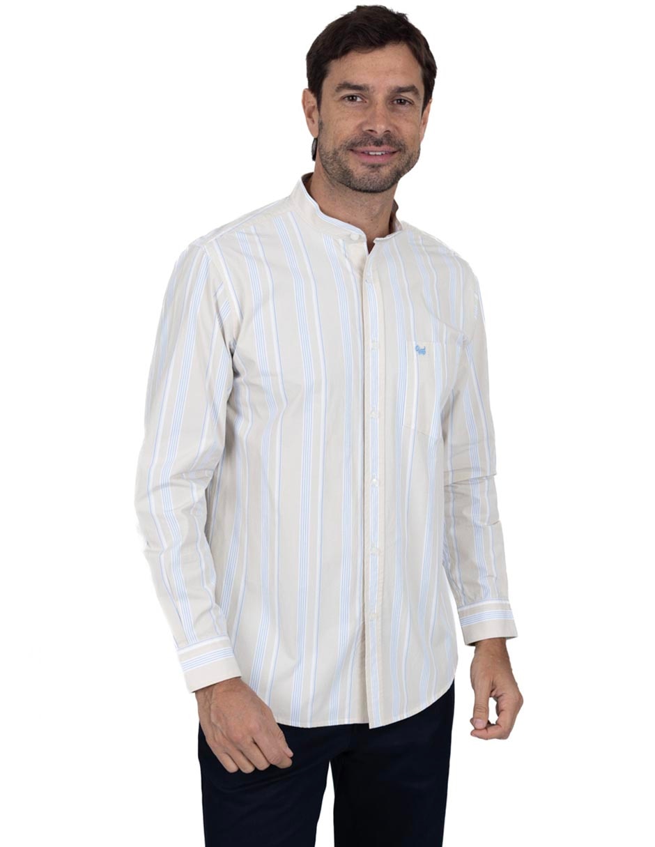 Camisa casual de algodón manga larga para hombre Camisa casual de algodón manga larga para hombre