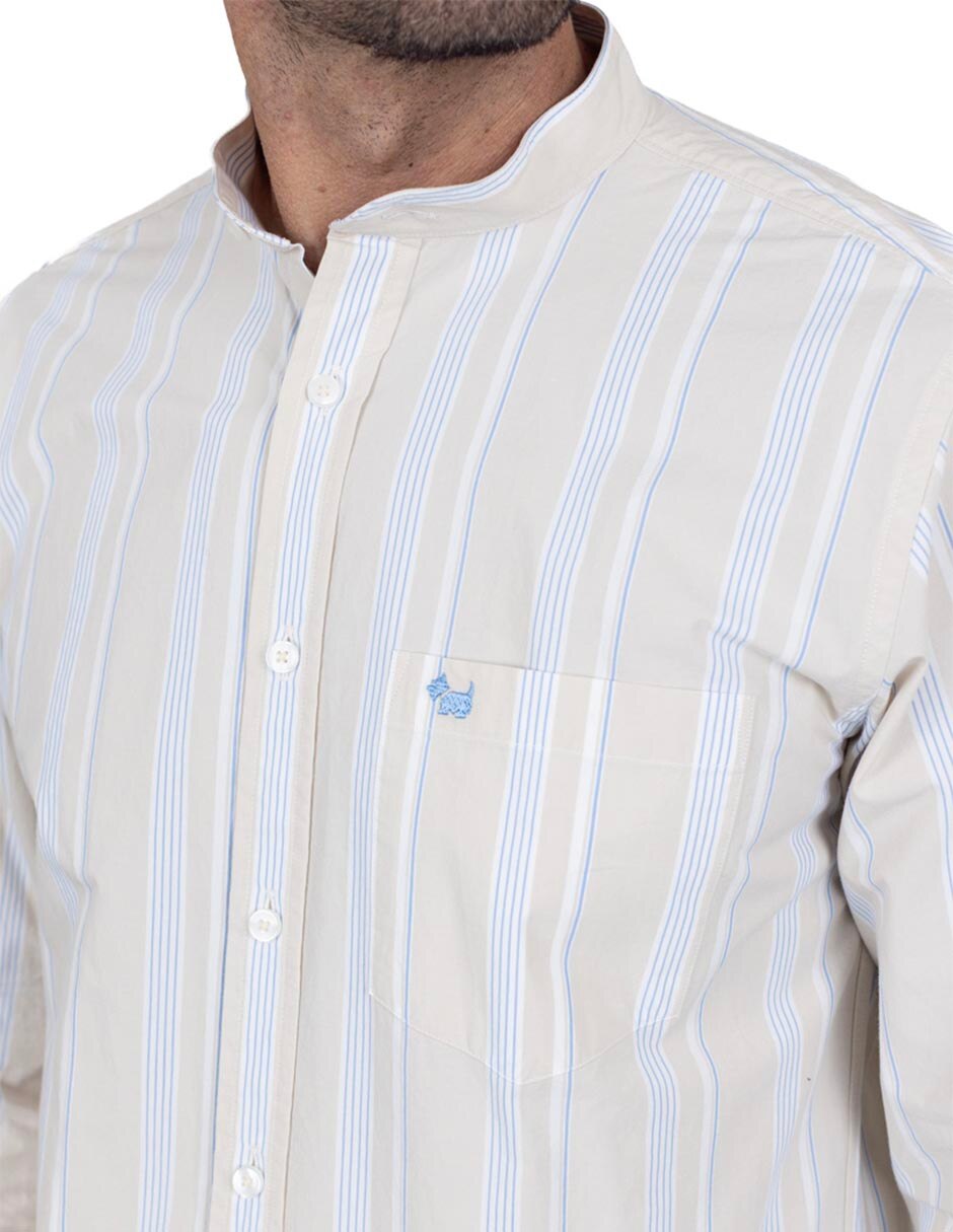 Camisa casual de algodón manga larga para hombre 4