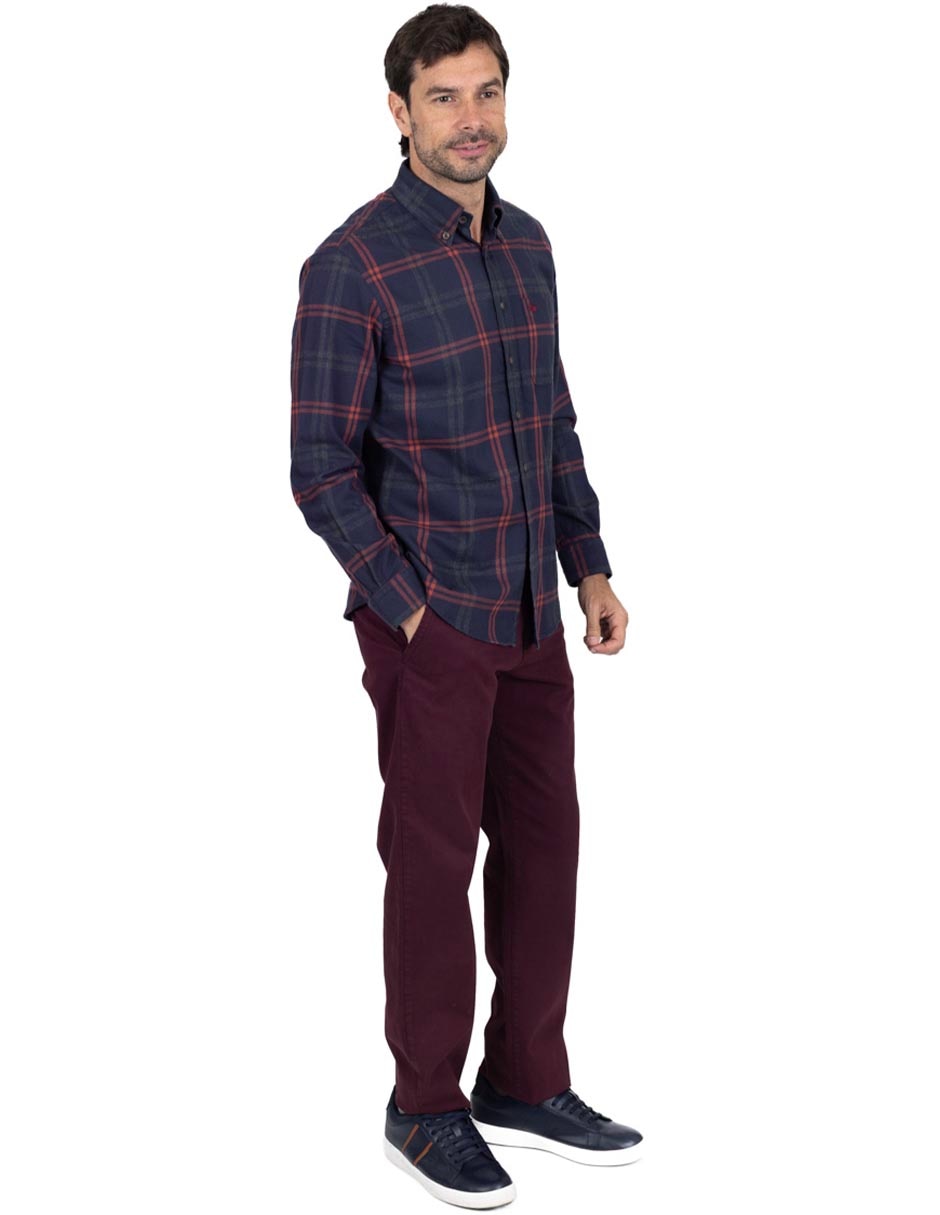 Camisa casual de algodón manga larga para hombre 2