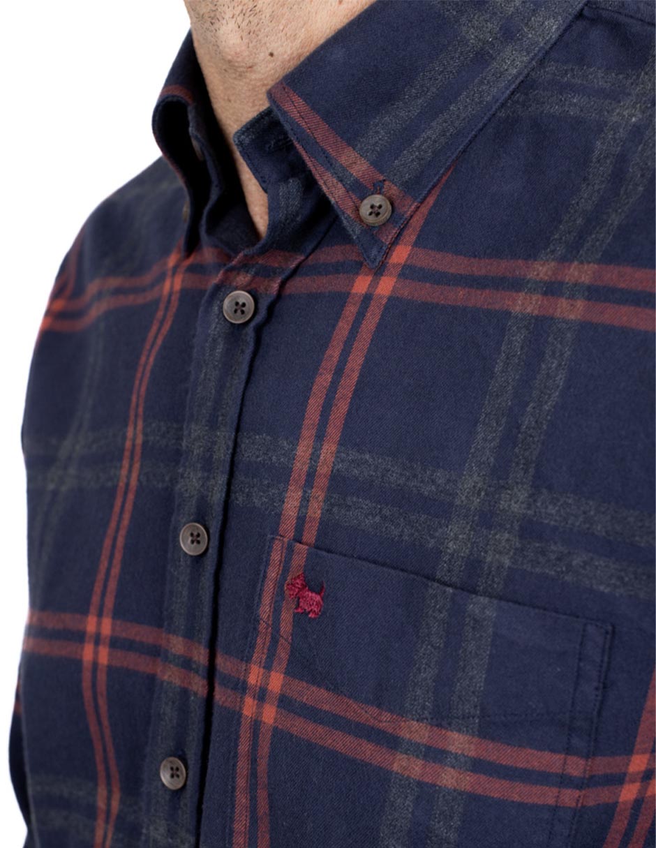 Camisa casual de algodón manga larga para hombre 4