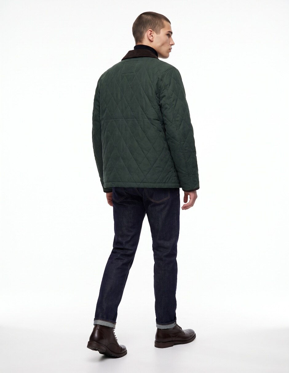 Chamarra casual con bolsillos para hombre