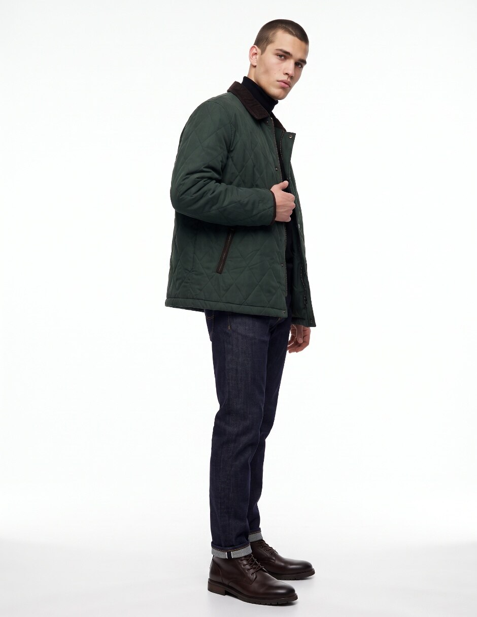 Chamarra casual con bolsillos para hombre