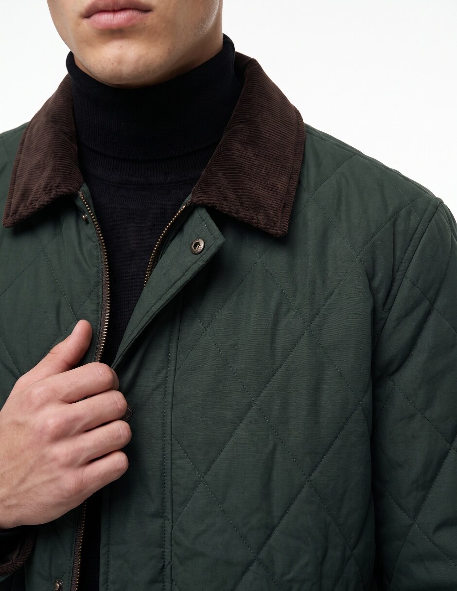 Chamarra casual con bolsillos para hombre