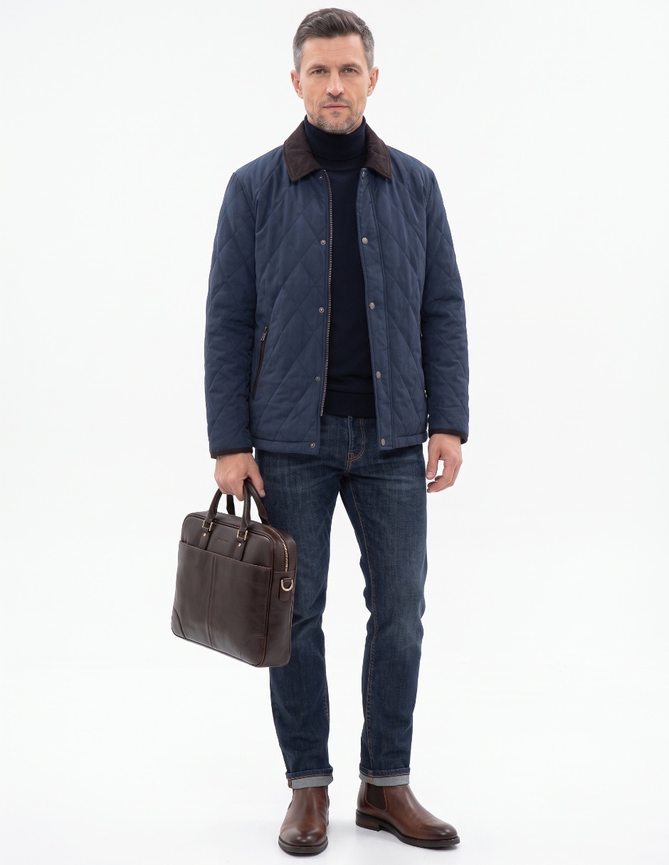 Chamarra casual con bolsillos para hombre 4