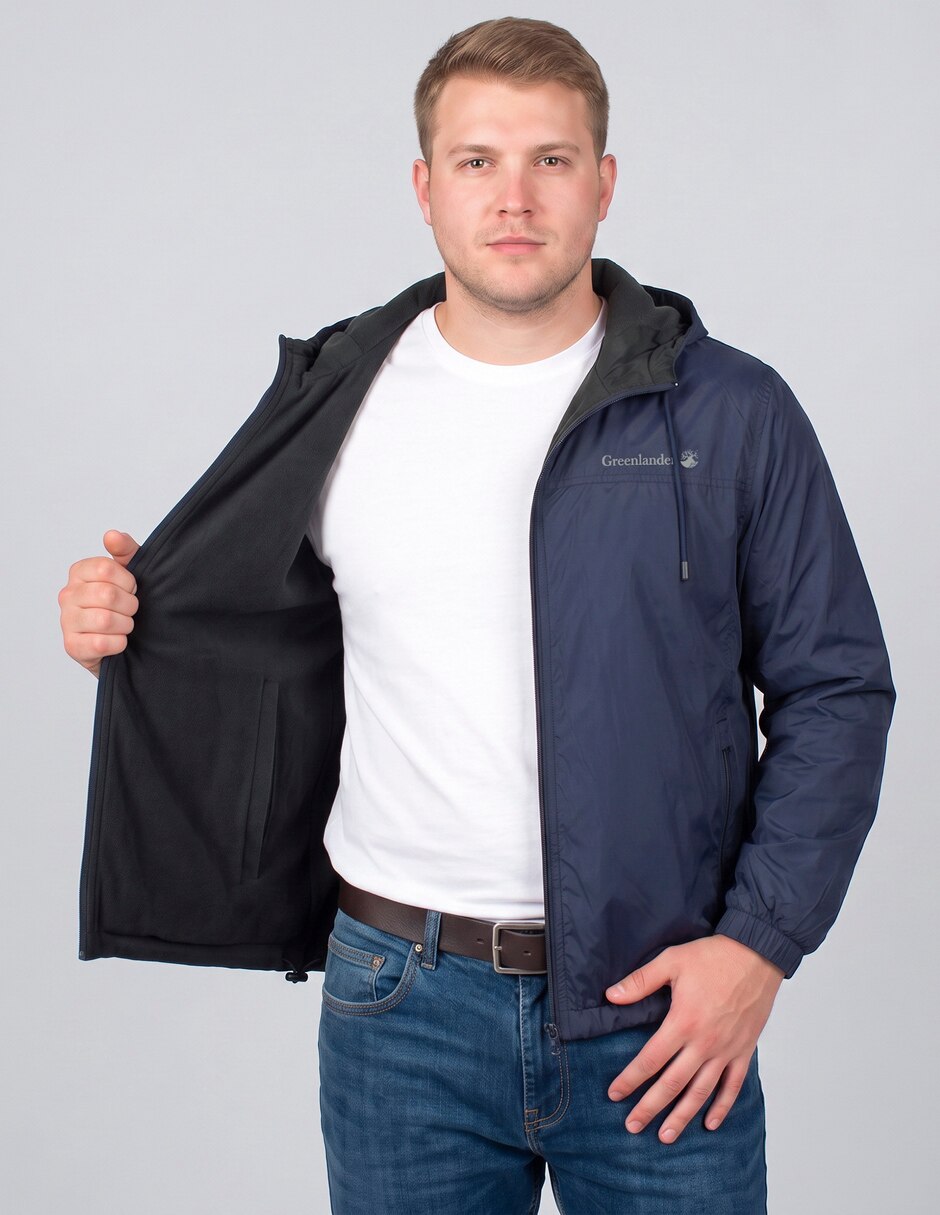 Chamarra rompevientos reversible para hombre 5