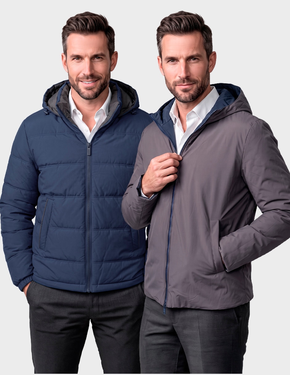 Chamarra casual reversible para hombre 3