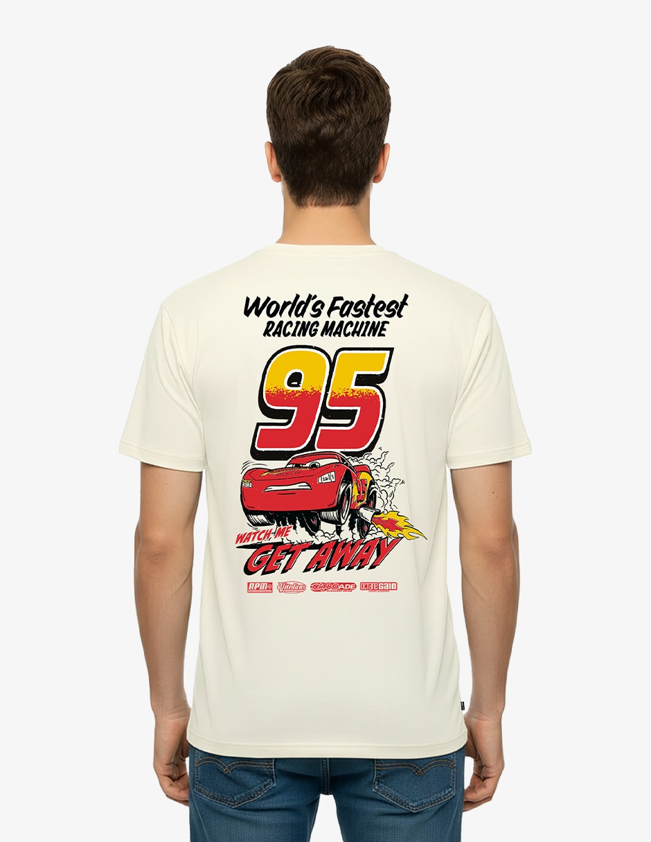 Playera Cars Arena Disney Original Lighting Mcqueen cuello redondo para hombre 2